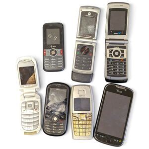 Flip, Slider and Smart Phone Lot - 8 Phones Total Untested